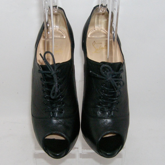 Christian Louboutin 'Lady Derby' black heels 10/40 - Picture 3 of 8